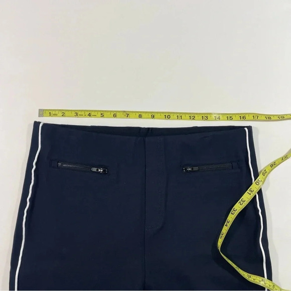 Spanx Perfect Pants Ankle Piped Skinny Ponte Knit Navy Blue - Picture 8 of 11